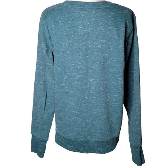 Tek Gear Ultrasoft Fleece Heathered Teal Crew Neck Sweatshirt – Size M - Picture 2 of 3